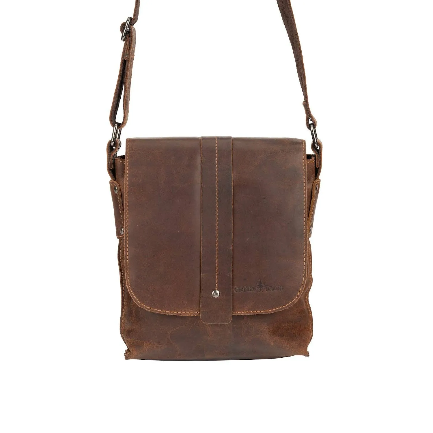 Greenwood Leather Mini Messenger Bag Henrik -  Dark Brown