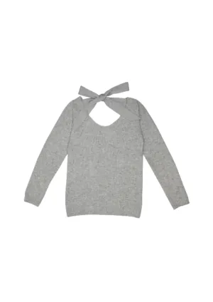 GREY SWEATER WITH GLITTER DETAILS