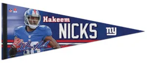 Hakeem Nicks "Signature Series" Premium NFL Felt Collector's Pennant (2012) - Wincraft