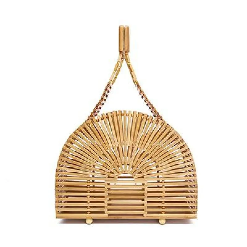 Hand-Woven Rattan Bag Embroidery Shoulder Crossbody Bags