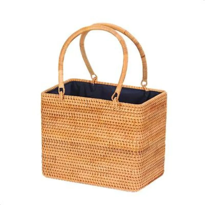 Hand-Woven Rattan Bag Embroidery Shoulder Crossbody Bags