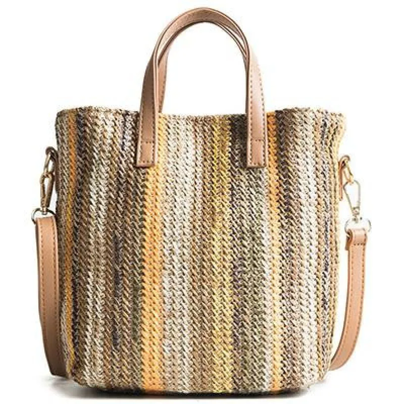 Hand-Woven Rattan Bag Embroidery Shoulder Crossbody Bags
