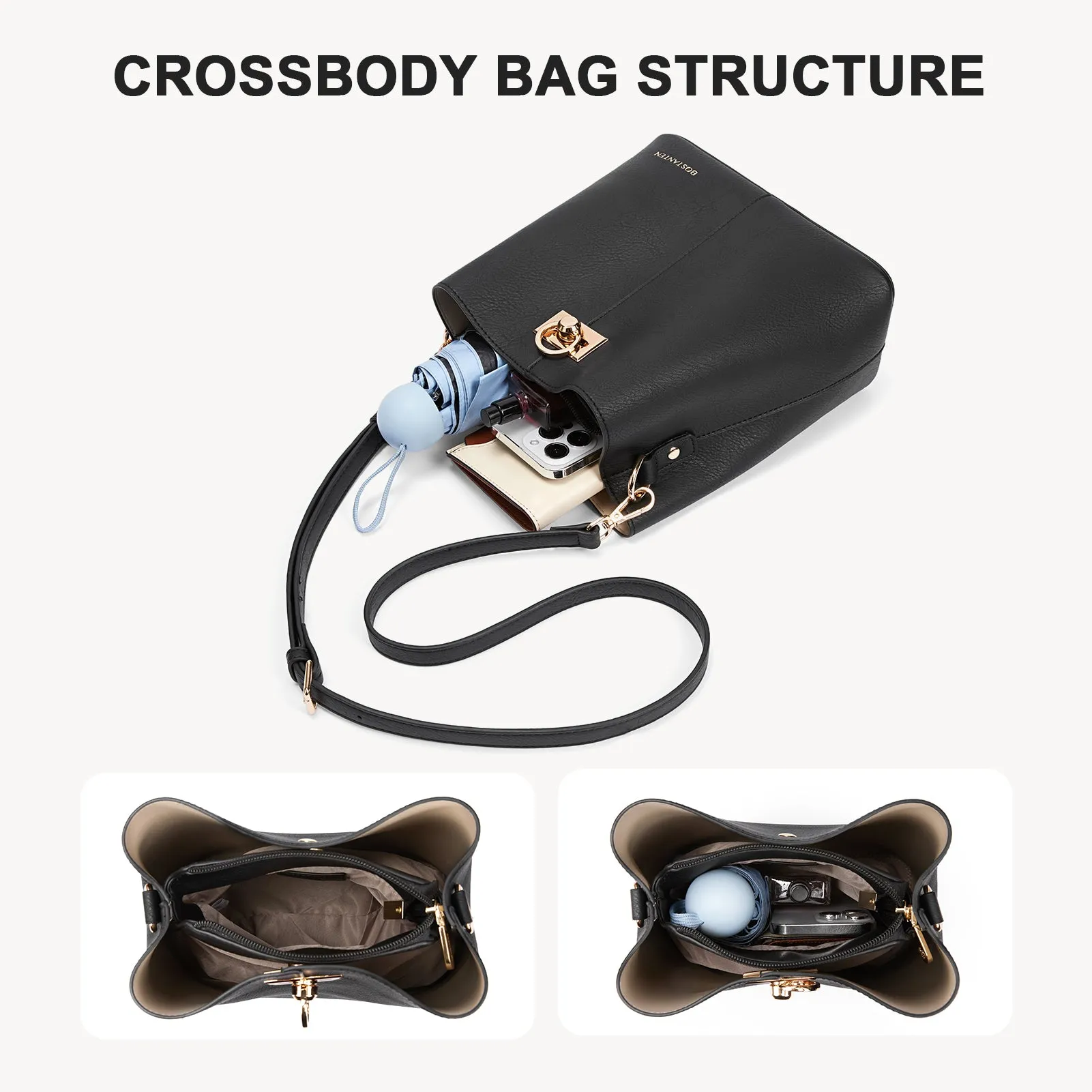 Harper Jones Crossbody Bucket Shoulder Bag