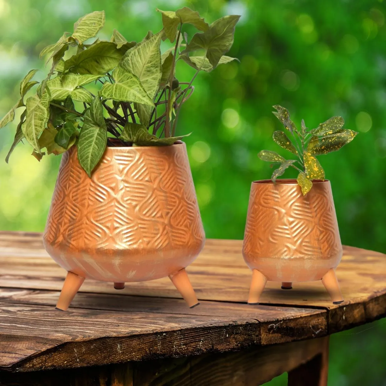 Hazel Metal Planter with Stand