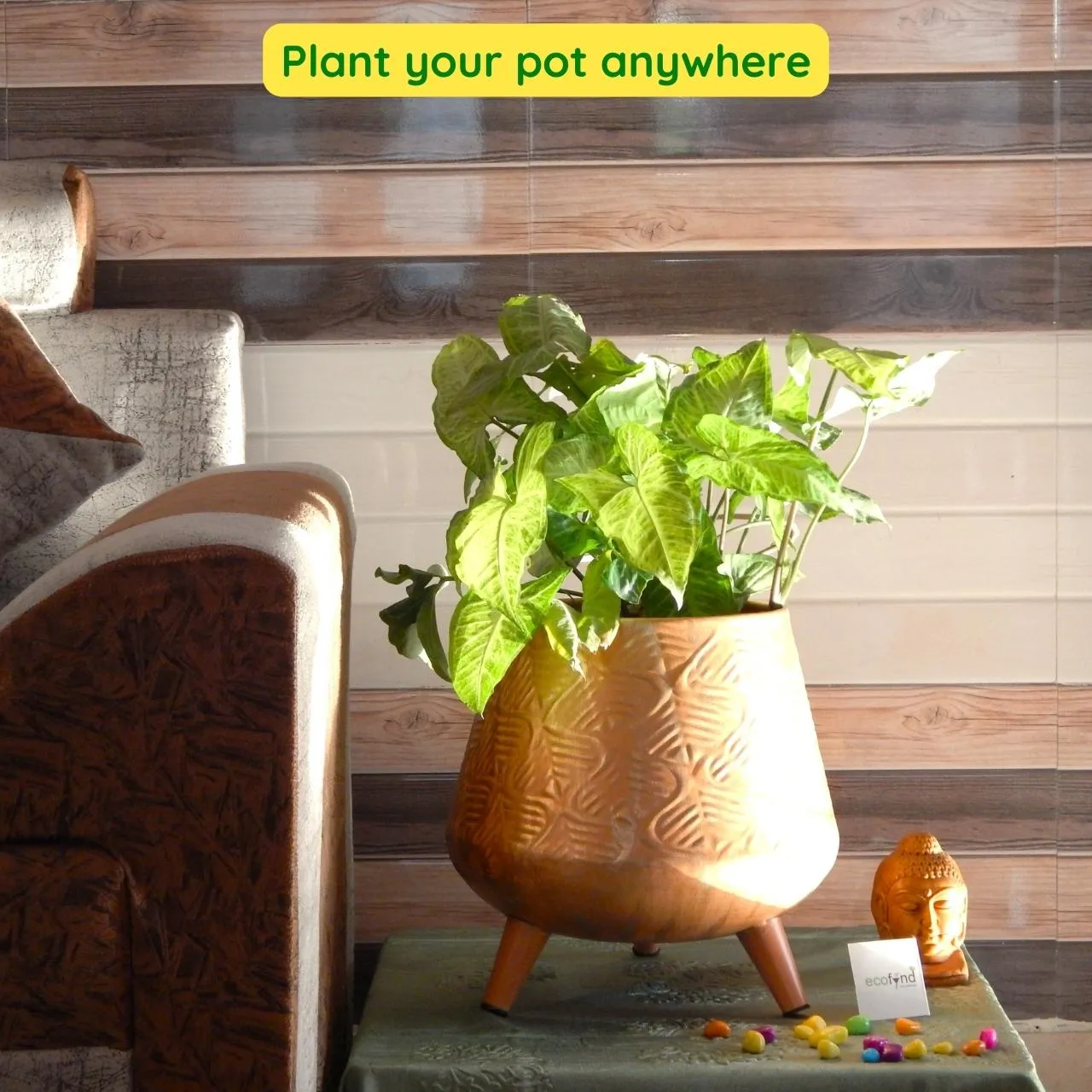 Hazel Metal Planter with Stand
