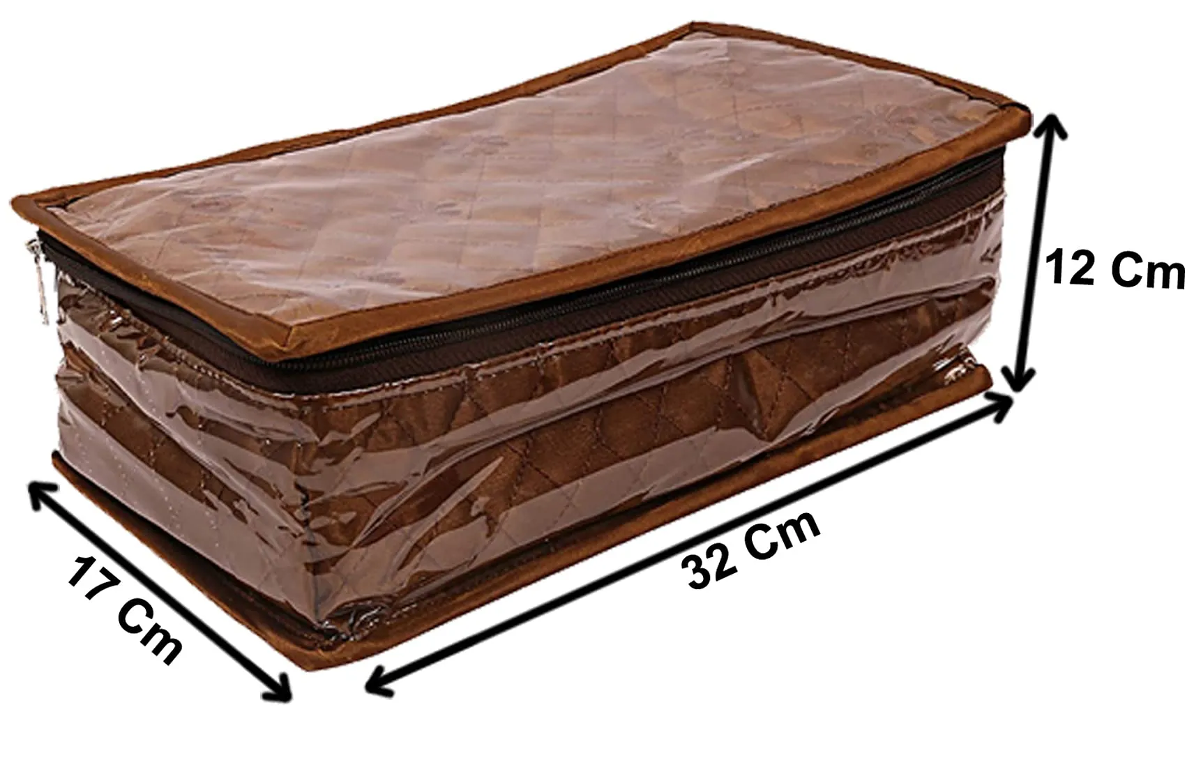 Heart Home Jewellery Box/Organizer with 6 Transparent Pouch & 1 Bangle/Watch Rod (Brown)