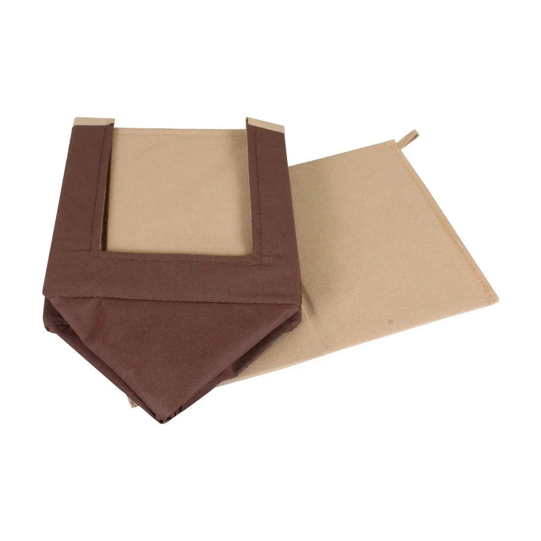 Heart Home Multiuses Non-Woven Closet Organizer With Handles- Pack of 6 (Brown) -HS43HEARTH26555