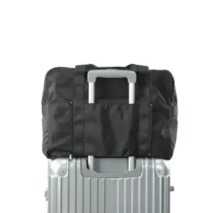 Heavy duty Folding travel Duffel bag - black- P-Travel