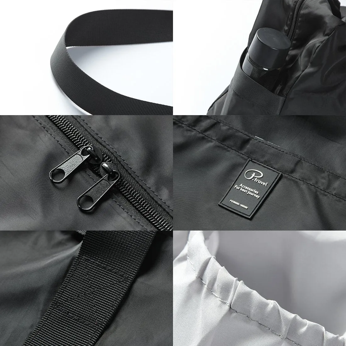 Heavy duty Folding travel Duffel bag - black- P-Travel