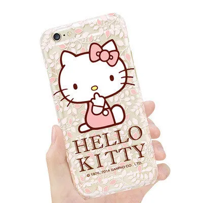 Hello Kitty Bow Cat Case For iPhone 6 6s Plus Printed Soft Back Cover Caso Cell Phone Cases Coque For iPhone 6s Plus 5 5S SE