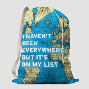 I Haven't Been - World Map - Laundry Bag