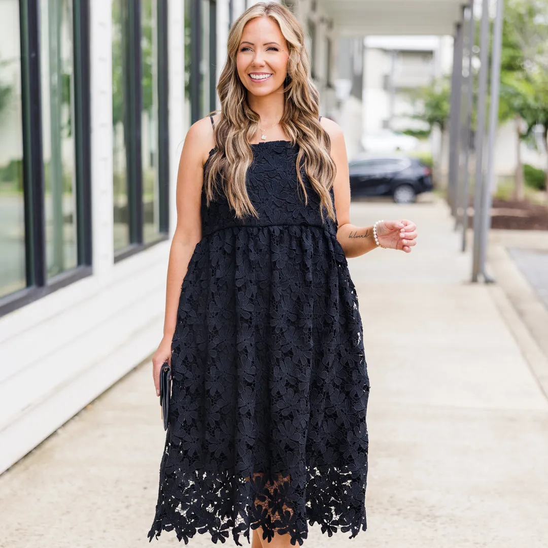 In The Details Midi Dress, Black