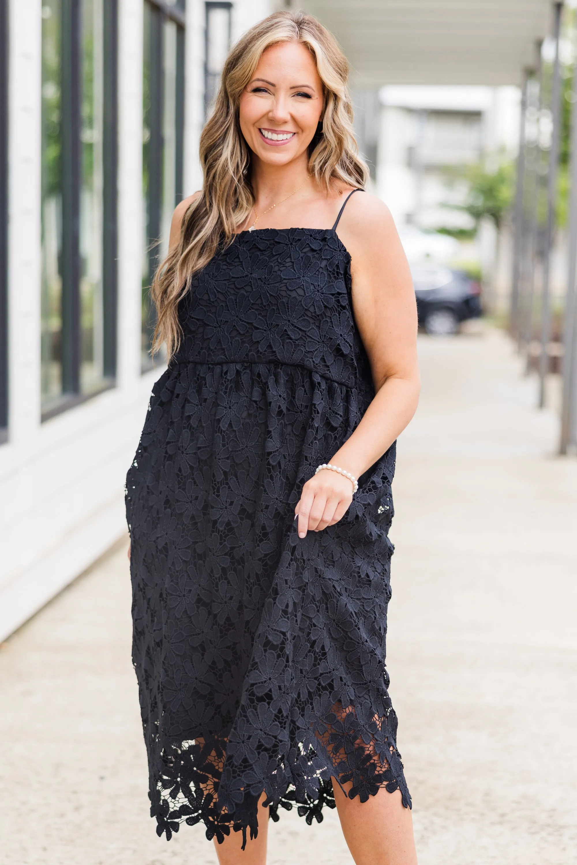 In The Details Midi Dress, Black