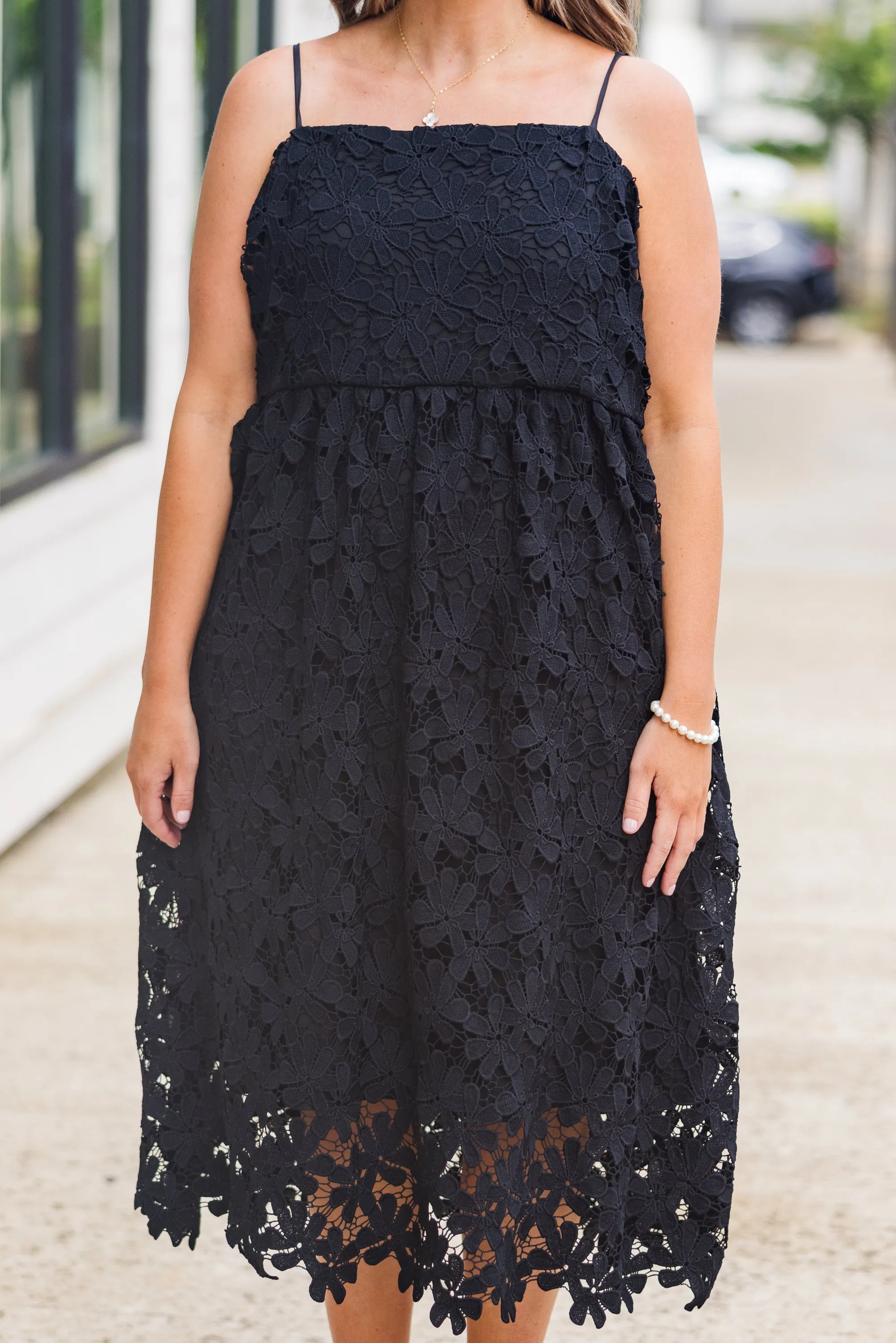 In The Details Midi Dress, Black