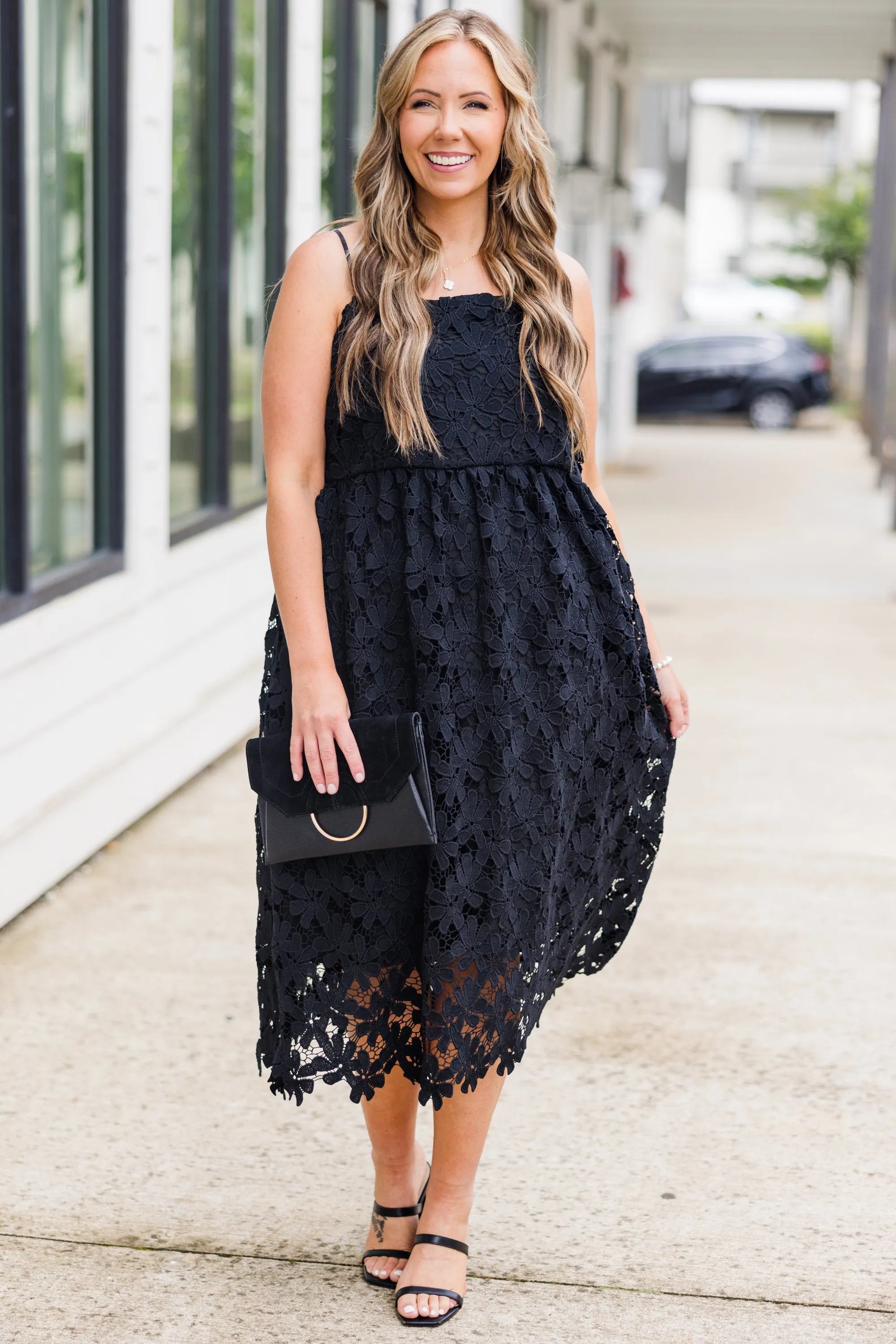 In The Details Midi Dress, Black