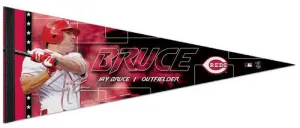 Jay Bruce "Signature Series" Cincinnati Reds Official MLB Premium Felt Pennant - Wincraft Inc.
