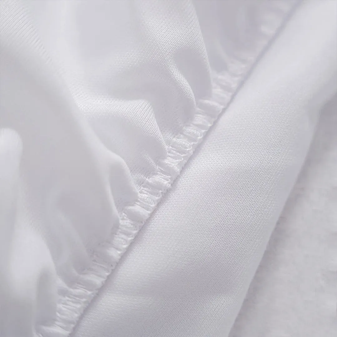 Jointless Recommended Premium & Export Quality Terry Cotton 100% Waterproof Fitted Style Mattress Protector- Brown Color