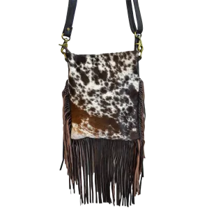 Klassy Cowgirl Hair On Fringe Crossbody Bag 77023
