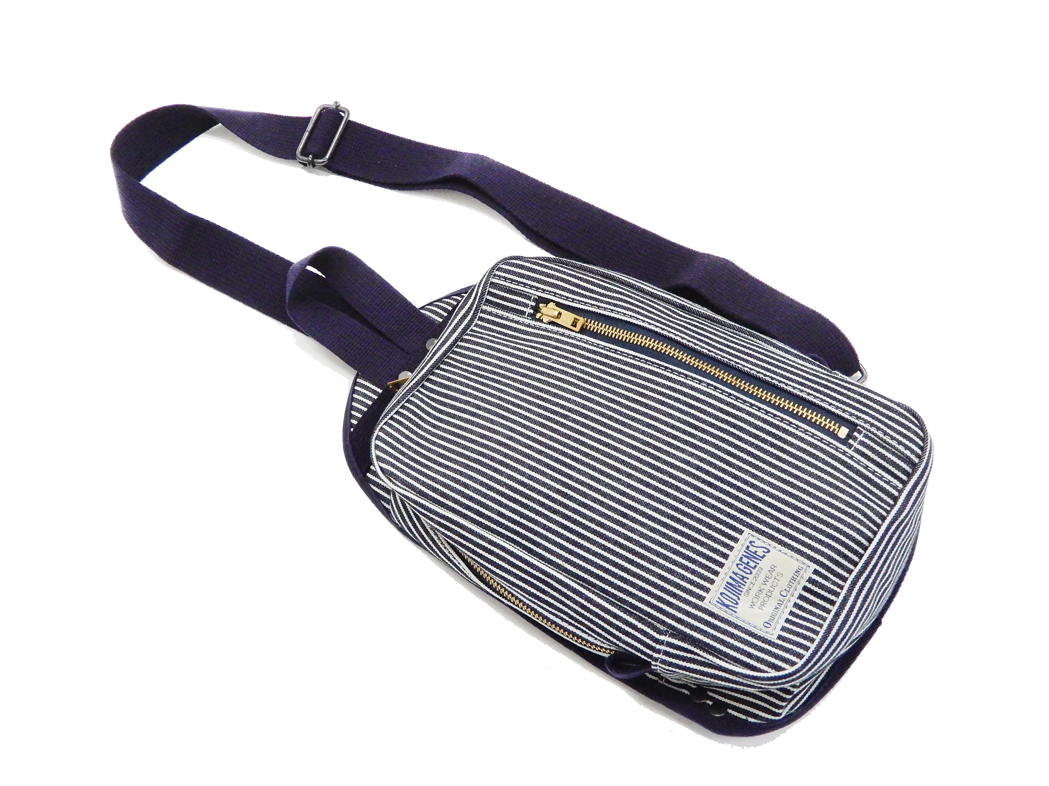 Kojima Genes Sling Bag Men's Casual Small Crossbody Backpack rnb953 RNB-953 Hickory-Stripe