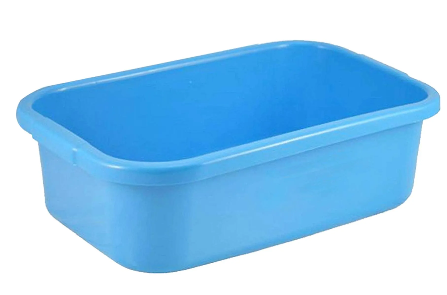 Kuber Industries 2 Pieces Unbreakable Plastic Big Size Multipurpose Desk Organizer, kitchenTray, Storage Basket/Big Tray (Blue)-KUBMART1578