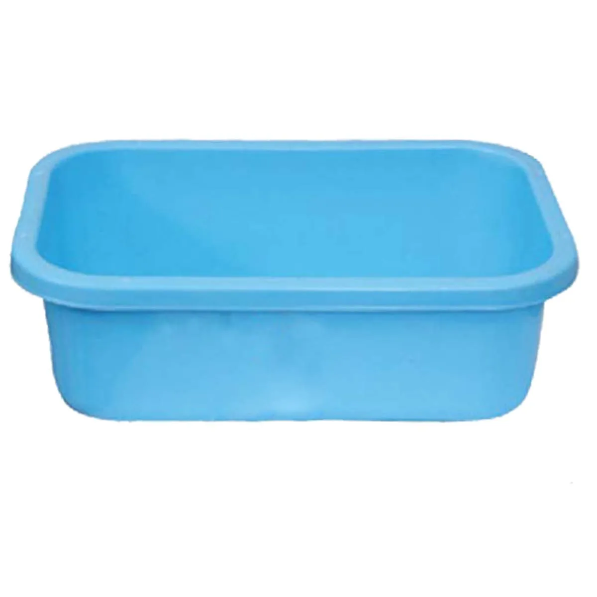 Kuber Industries 2 Pieces Unbreakable Plastic Big Size Multipurpose Desk Organizer, kitchenTray, Storage Basket/Big Tray (Blue)-KUBMART1578