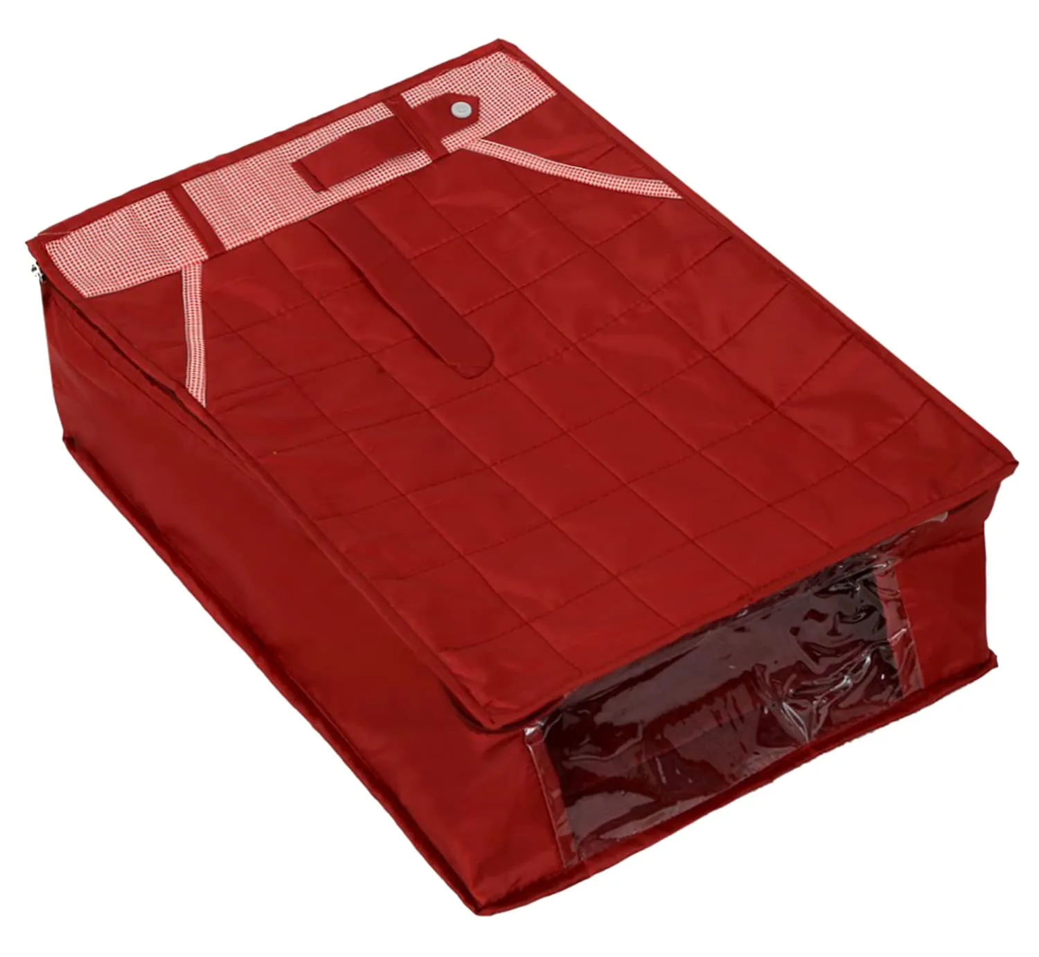 Kuber Industries Pant/Trouser Cum Clothes Organizer with Clear Window- Pack of 2 (Maroon)-HS_38_KUBMART21202
