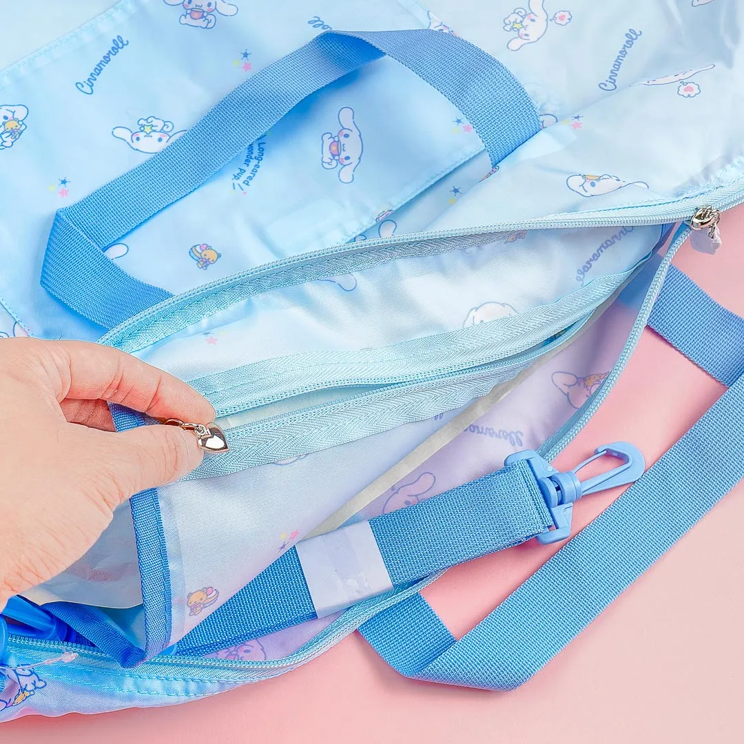 Kuromi Tiny Chum & Star Foldable Boston Bag