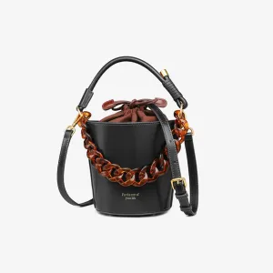 Leather Bucket Bag Crossbody Bag