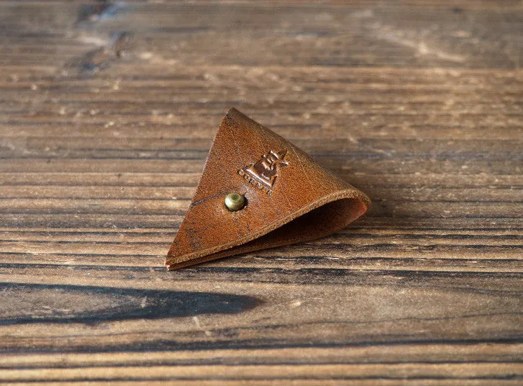 Leather Cord Holder x 2pcs #Brown