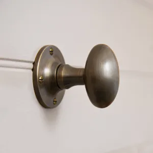 Light Antique Brass Oval Door Knobs