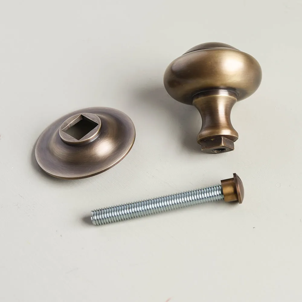 Light Antique Brass Round 3 Inch Door Pull
