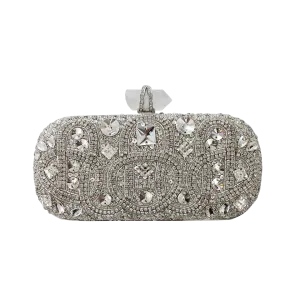 Lily Crystal Embroidered Clutch