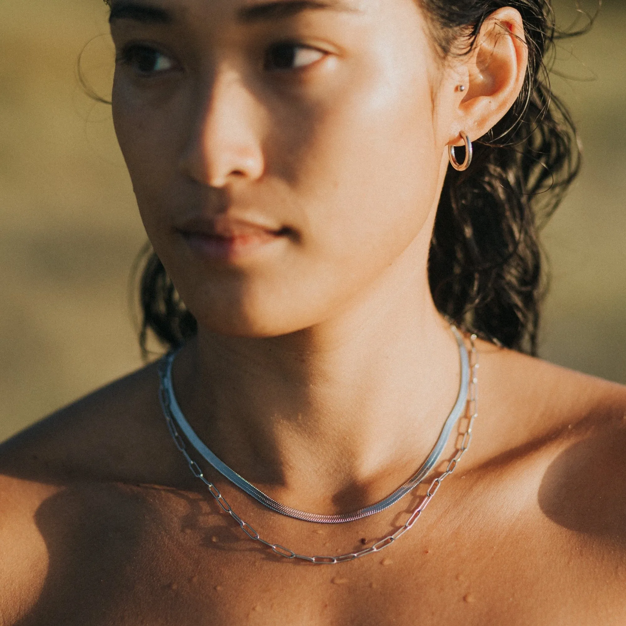 LINK CHAIN NECKLACE - SILVER