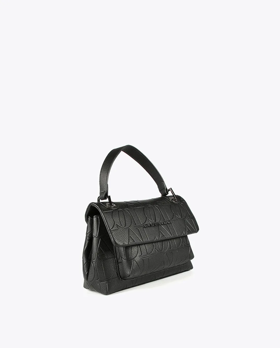 Logo embossed crossbody bag