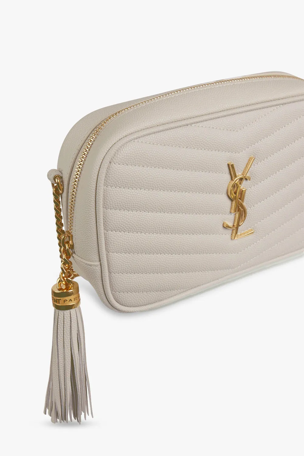 LOU MINI QUILTED CAMERA BAG | CREMA SOFT/GOLD