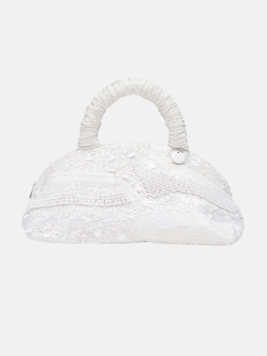 Lune Mini Emb in Ivory
