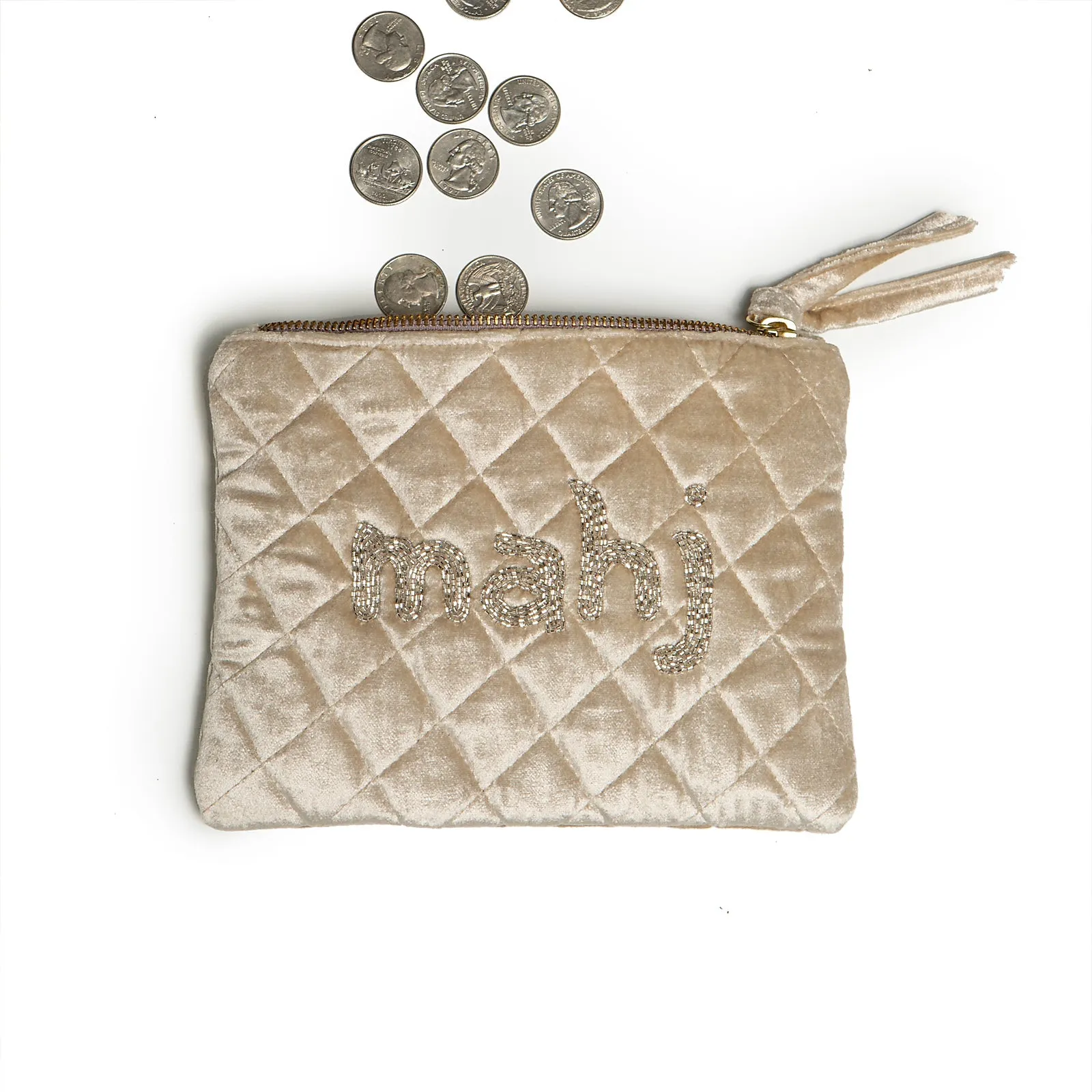 Mahjong Bag Travel Set - Silver