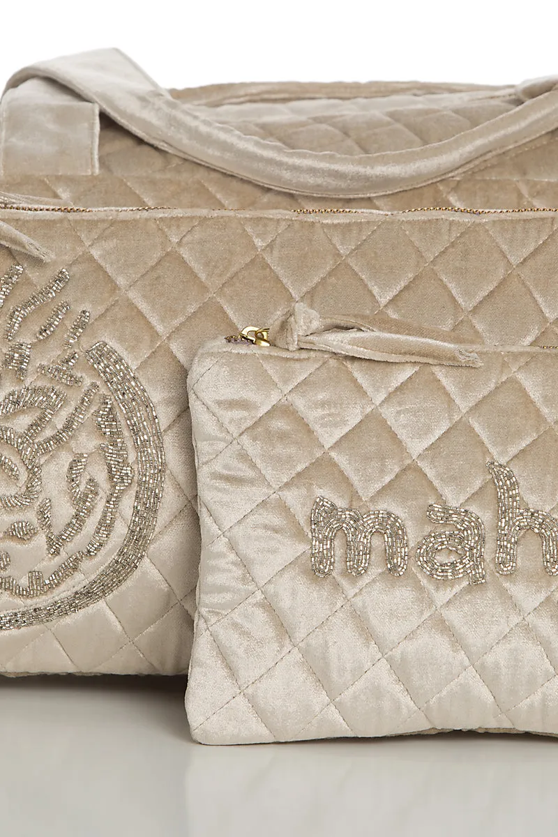 Mahjong Bag Travel Set - Silver
