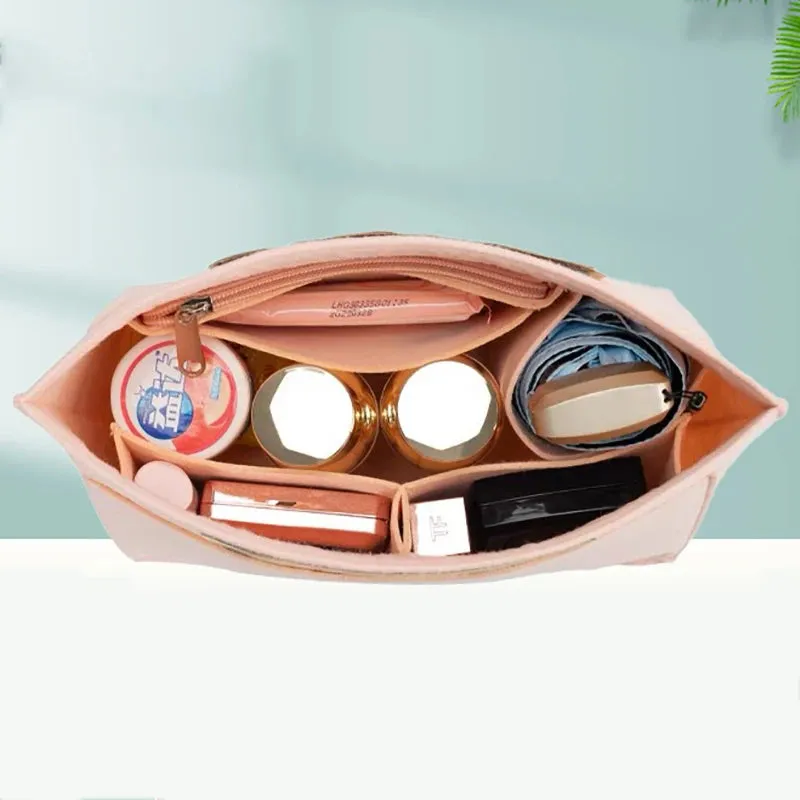 Make Up Organizer Felt Insert Bag for Women Handbag Travel