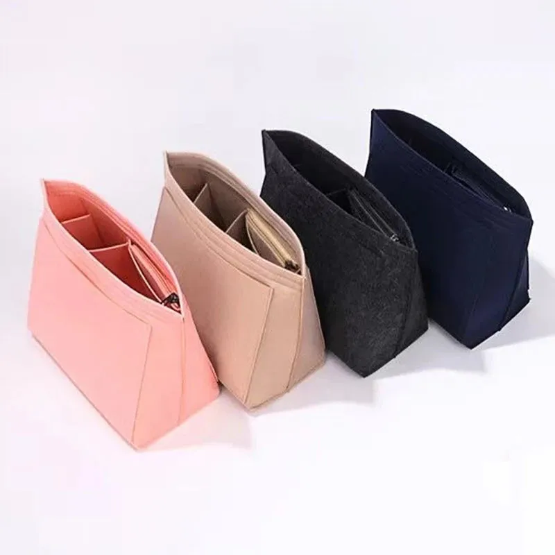 Make Up Organizer Felt Insert Bag for Women Handbag Travel