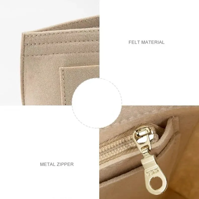 Make Up Organizer Felt Insert Bag for Women Handbag Travel
