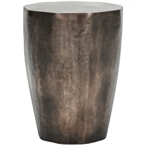 Meta Antique Brass Side Table