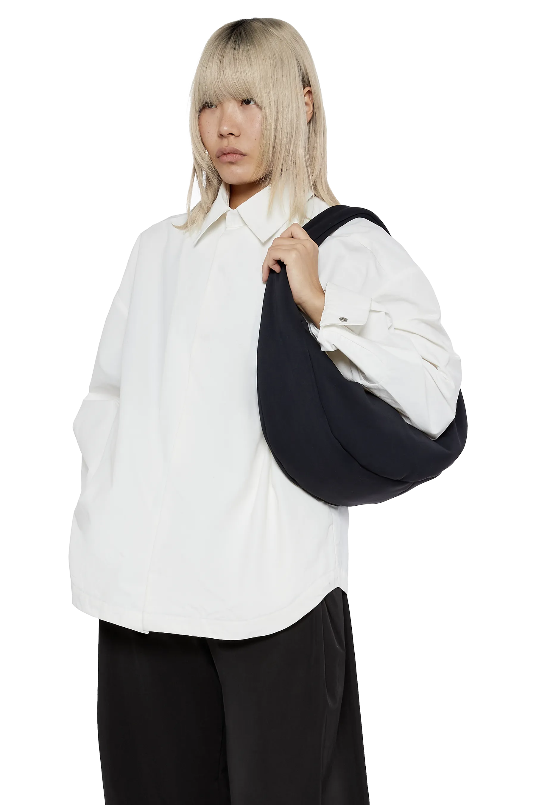 Mini Moon Baguette Bag in Night