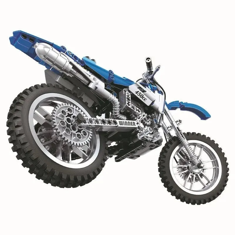 MOC Creator City Moto Cross Motorcycle Bricks Toys