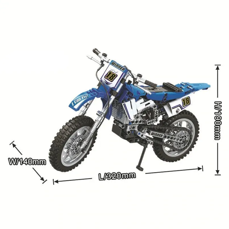 MOC Creator City Moto Cross Motorcycle Bricks Toys