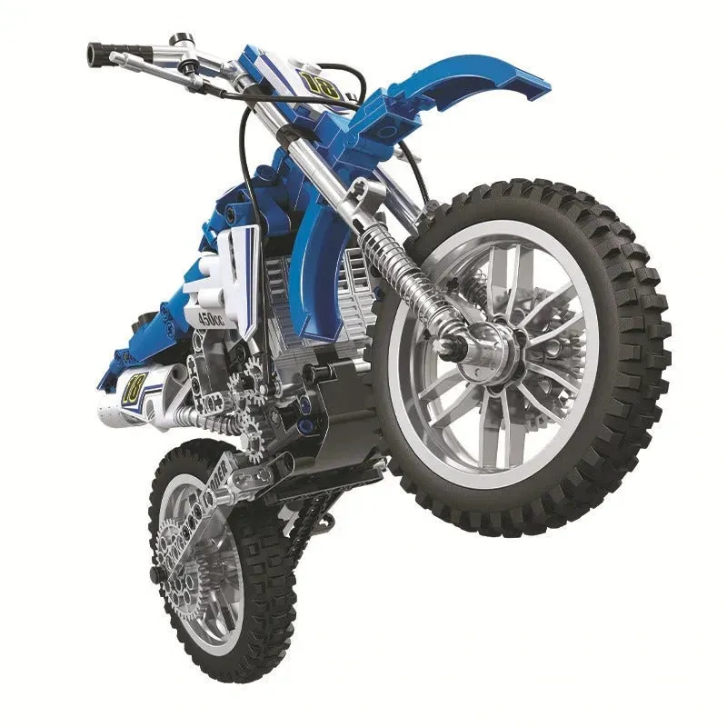 MOC Creator City Moto Cross Motorcycle Bricks Toys