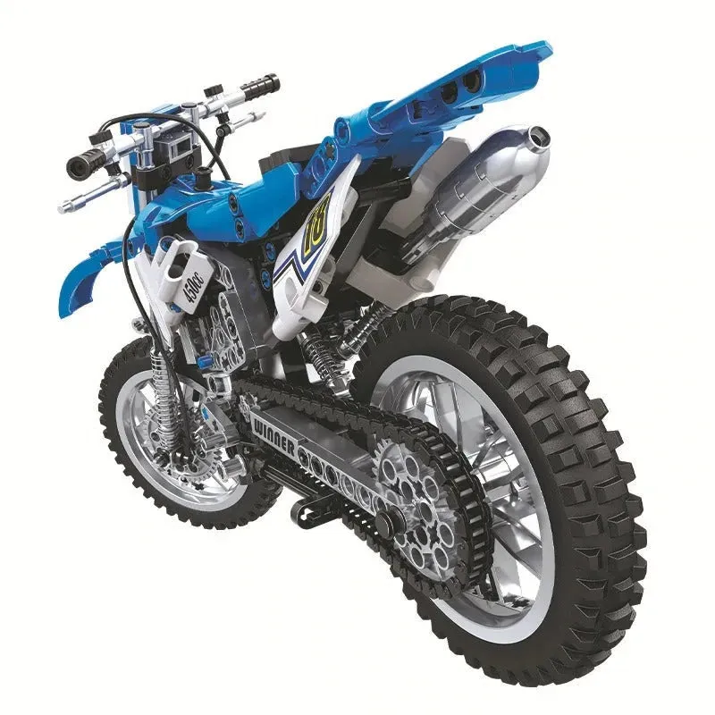 MOC Creator City Moto Cross Motorcycle Bricks Toys