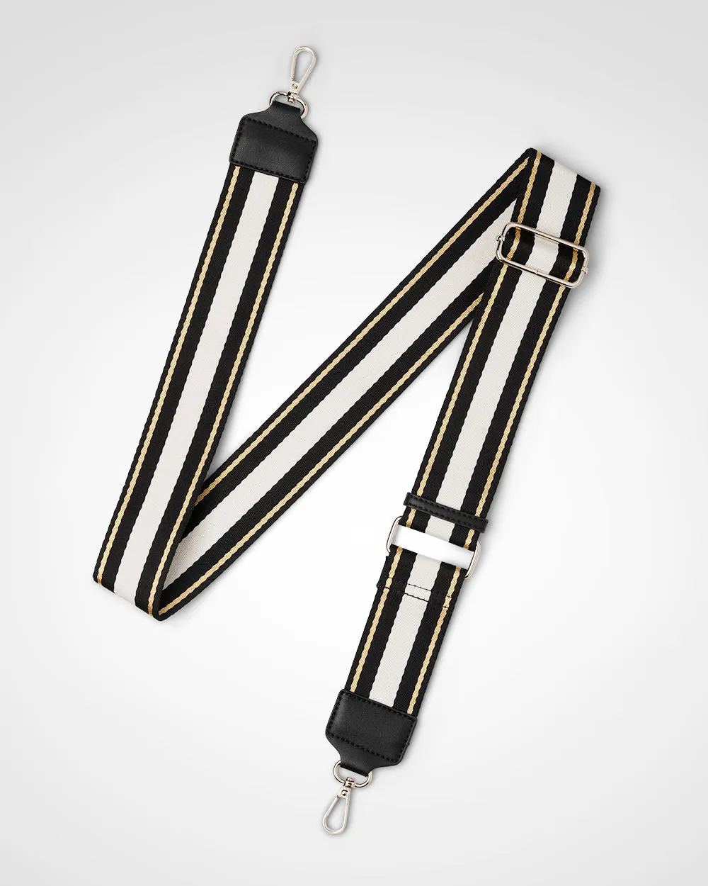 Monica Camera Crossbody Bag   Metallic Stripe Bag Strap