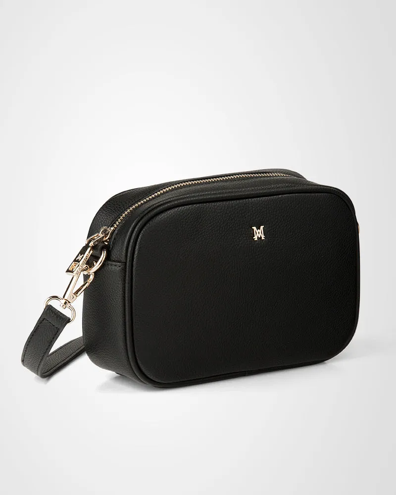Monica Camera Crossbody Bag   Metallic Stripe Bag Strap