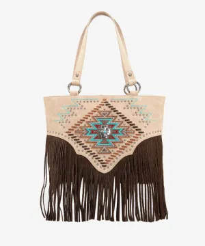Montana West Aztec Fringe Concealed Carry Tote Bag